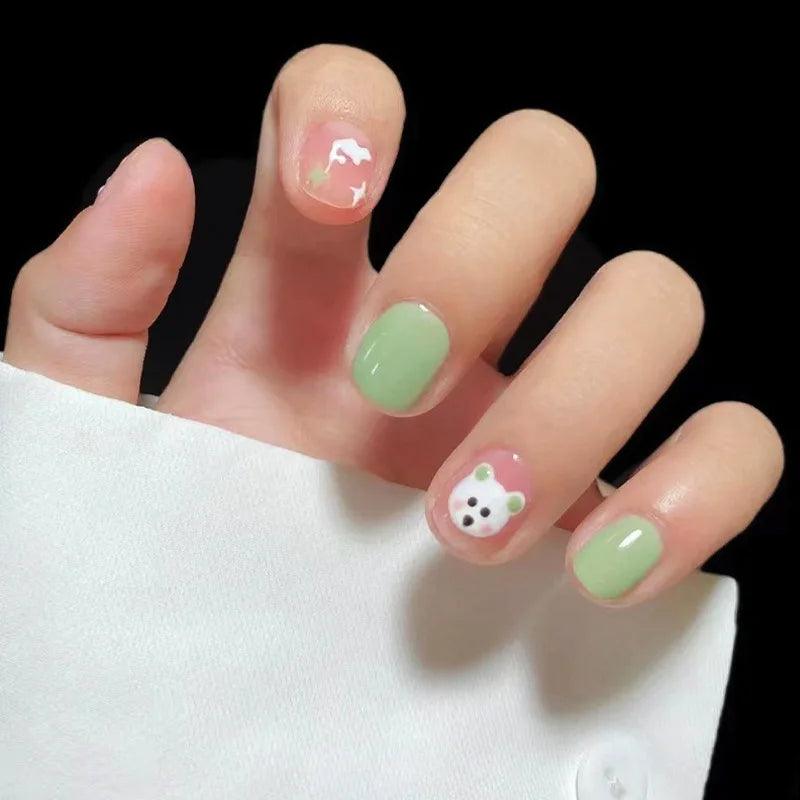 Charming Pink Flame Long Ballet Press-On Nails