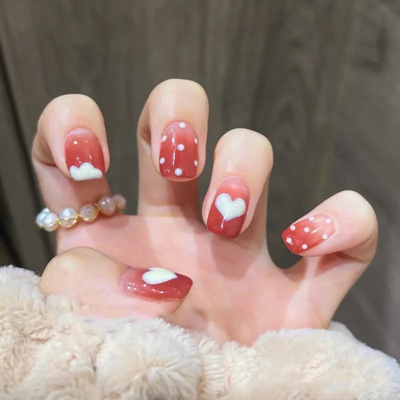Charming Pink Flame Long Ballet Press-On Nails