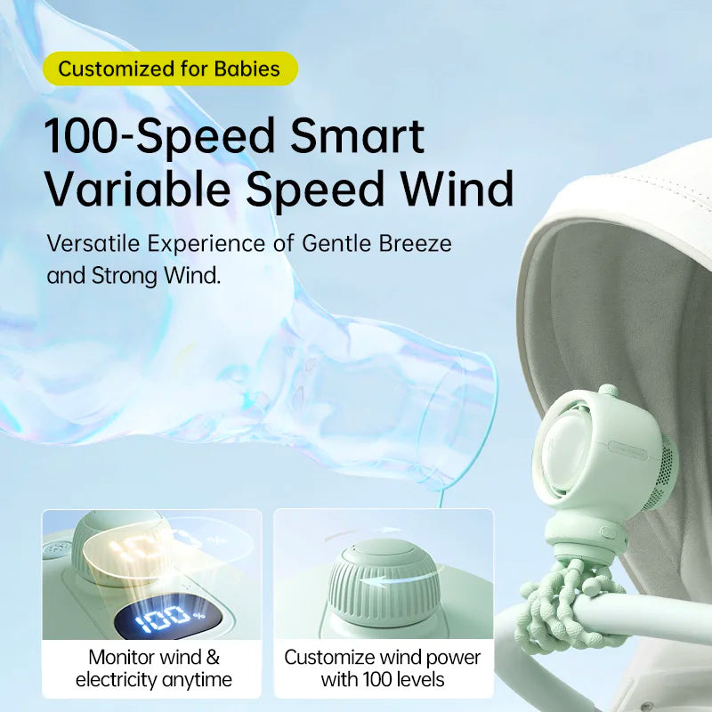 NNEOBA Portable Baby Stroller Fan