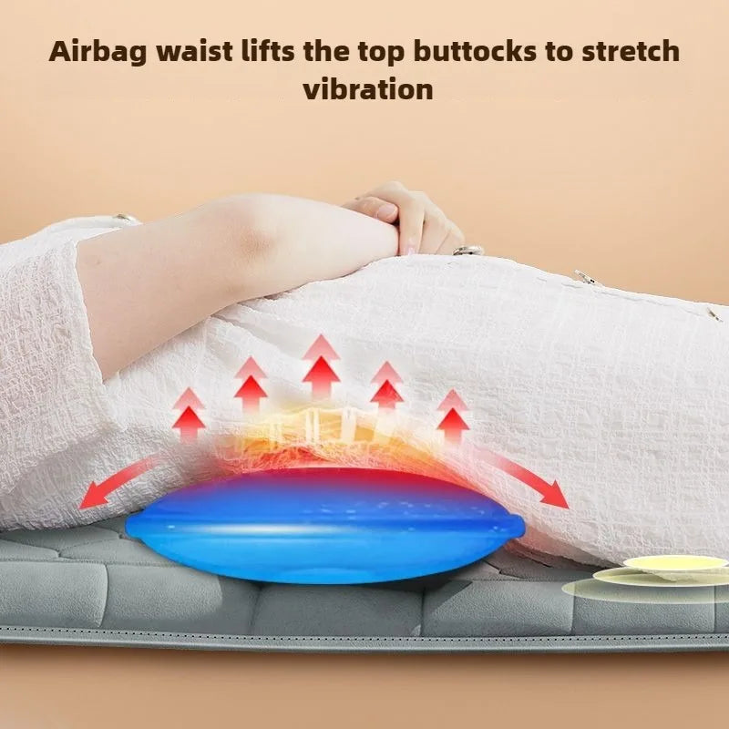 Electric Full Body Massage Mattress with Heat, Airbag, and Kneading Grey